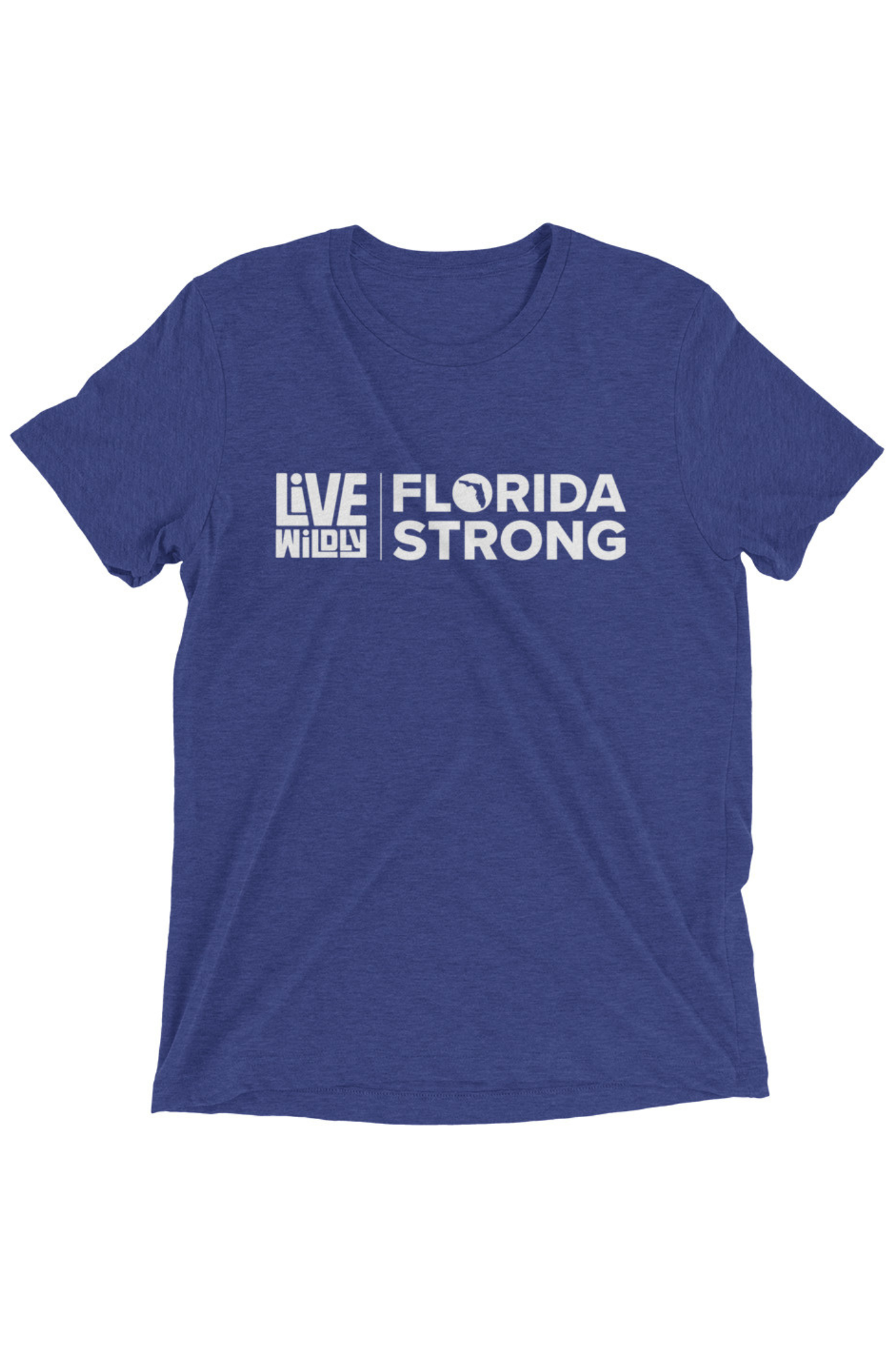 Florida Strong - Unisex Triblend Tee - Front - Laid Out -Live Wildly