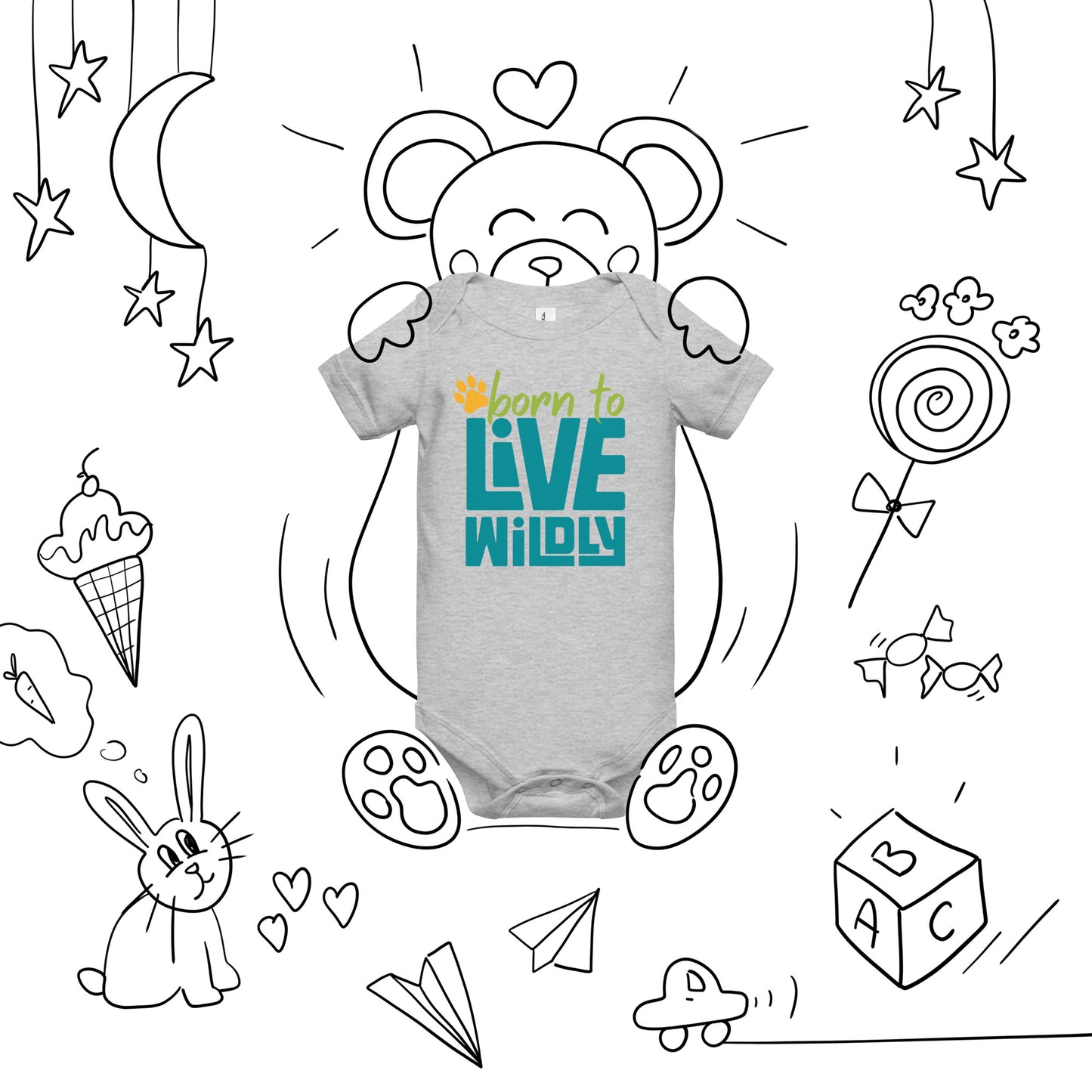 Born To Live Wildly Onesie - Live Wildly