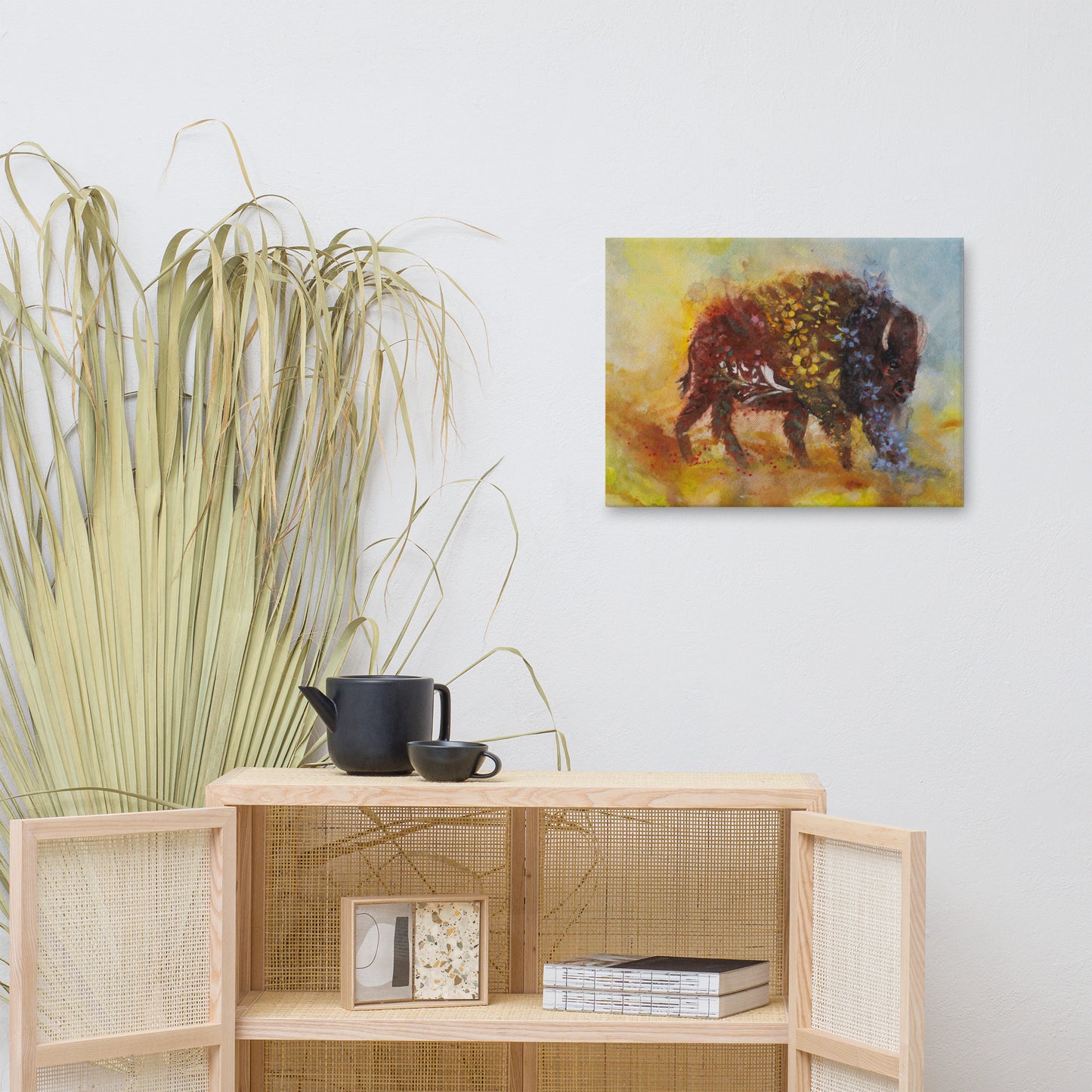 Bison on Canvas by Deborah Mitchell - Live Wildly
