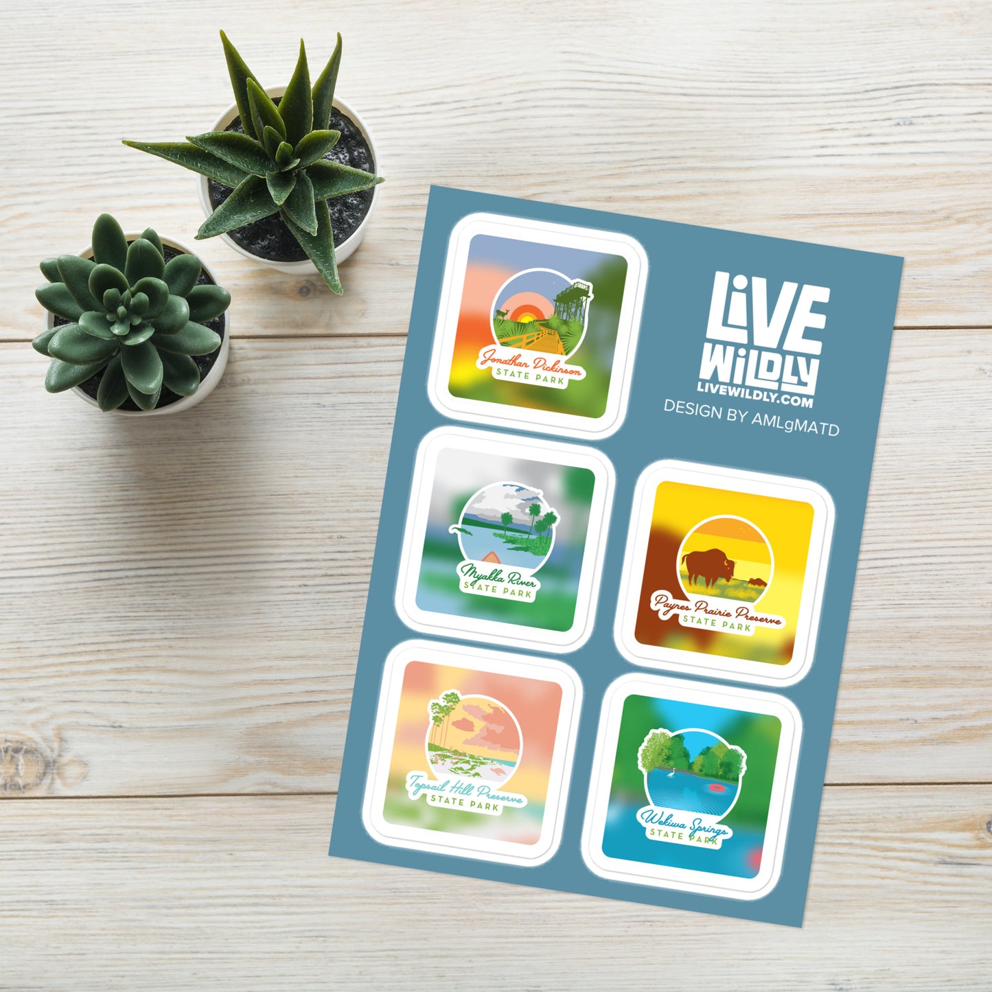 Light plank - FL State Park Sticker Sheet - AMLgMATD