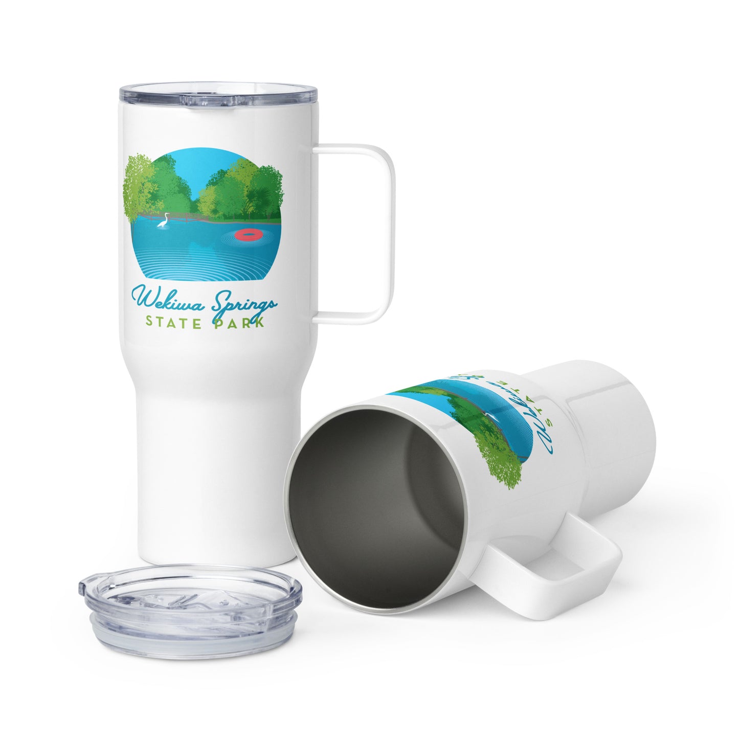 Wekiwa Springs 25 oz Travel Tumbler by AMLgMATD - Live Wildly
