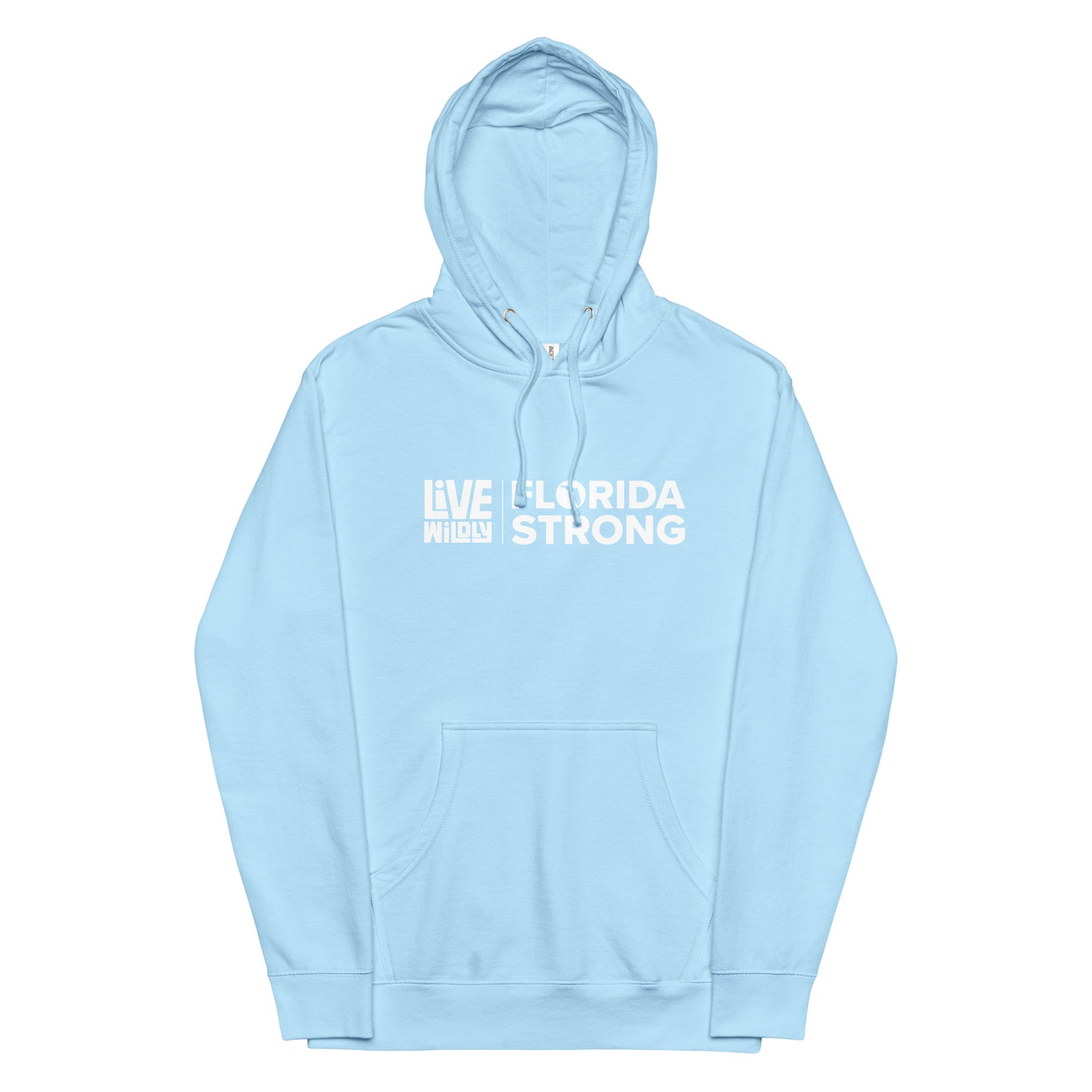 Florida Strong - Unisex Midweight Hoodie - Aqua Front - Live Wildly