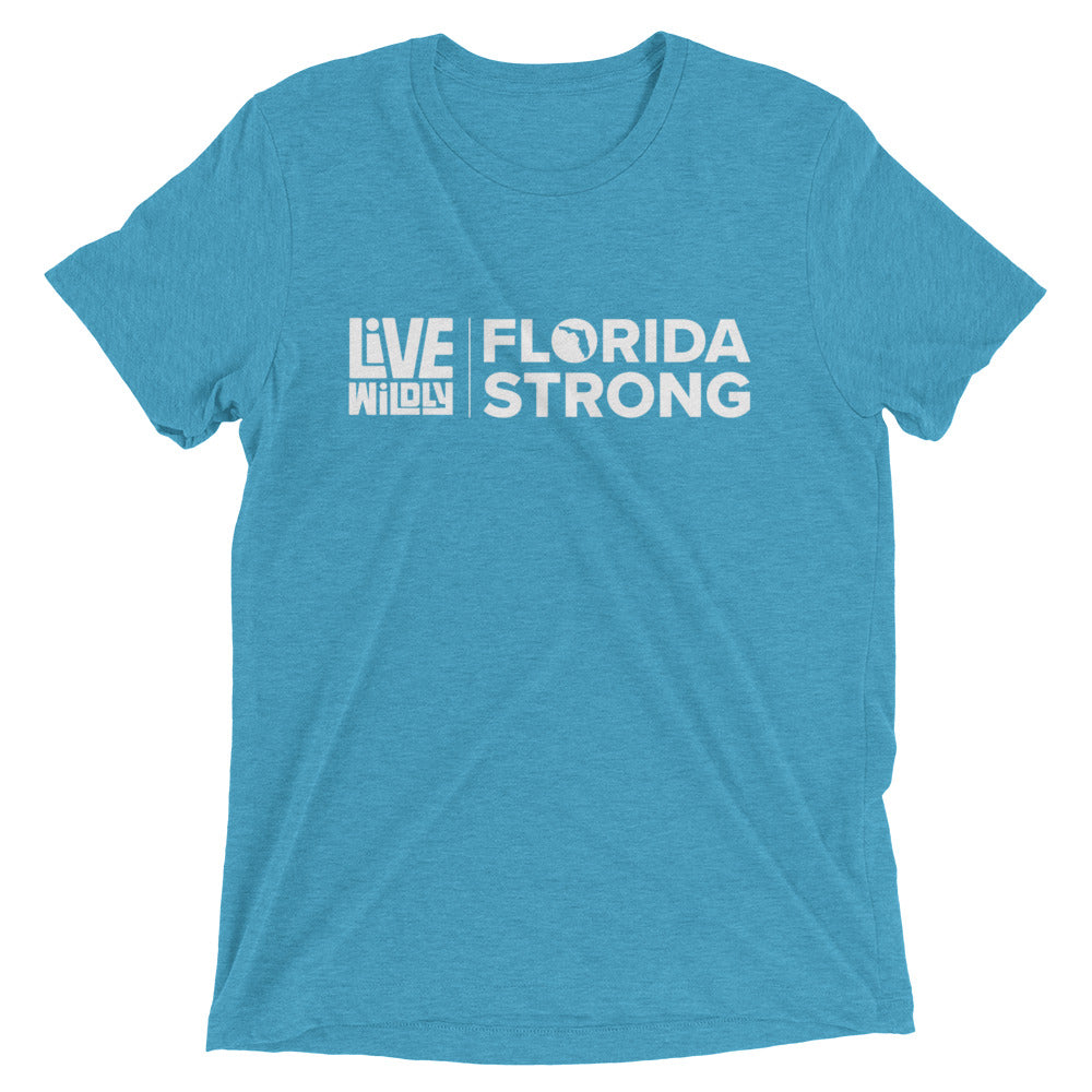 Florida Strong - Unisex Triblend Tee - Aqua Front - Live Wildly