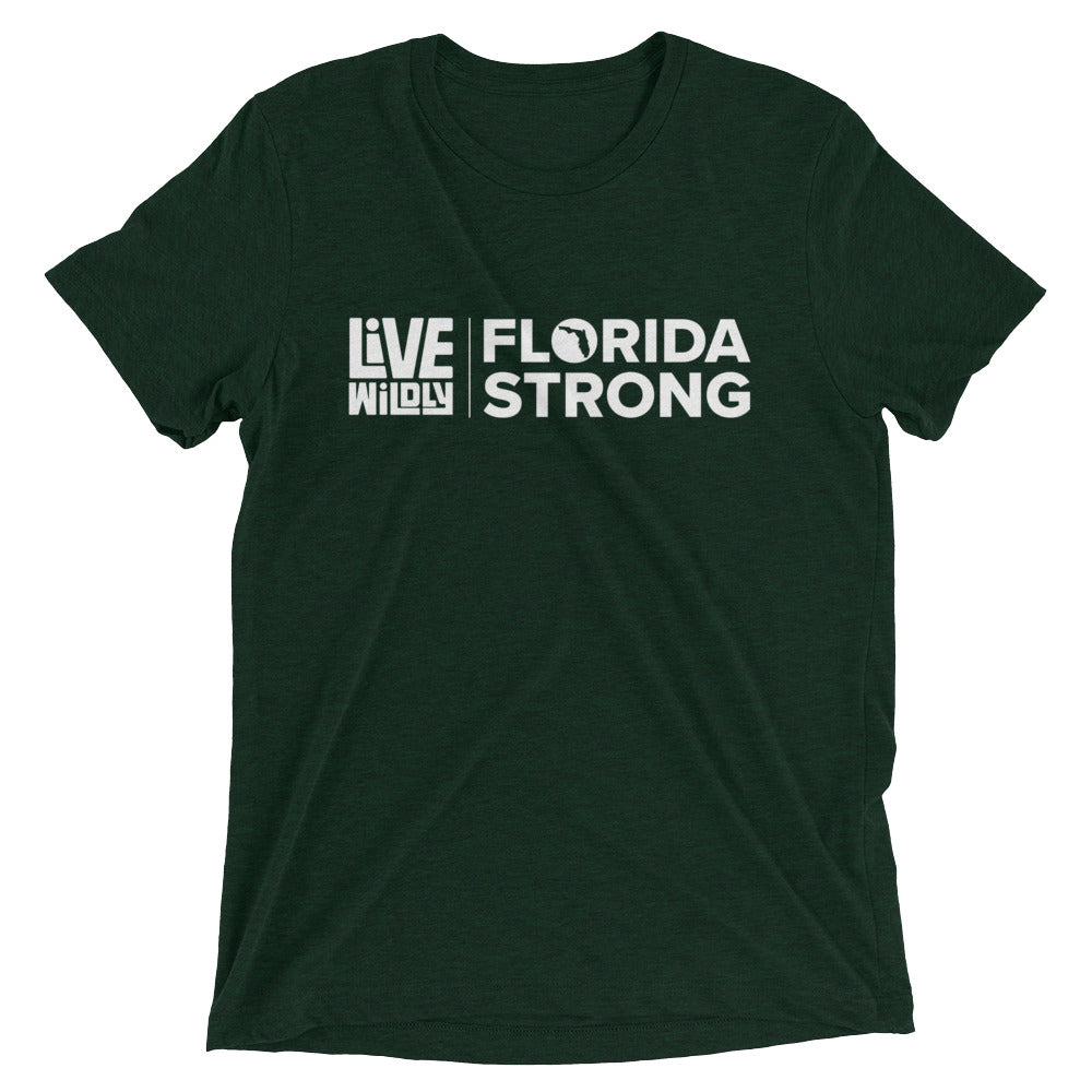 Florida Strong - Unisex Triblend Tee - Emerald Front - Live Wildly