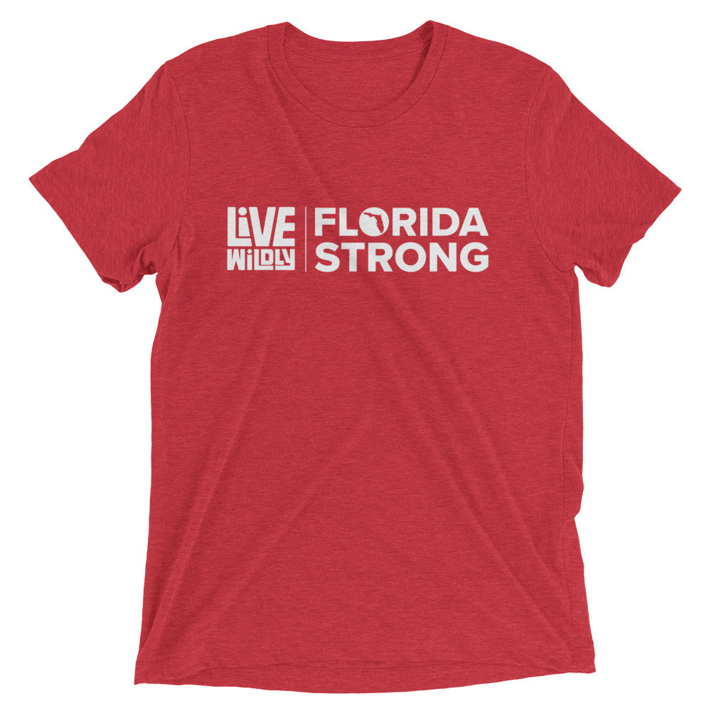 Florida Strong - Unisex Triblend Tee - Red Front - Live Wildly