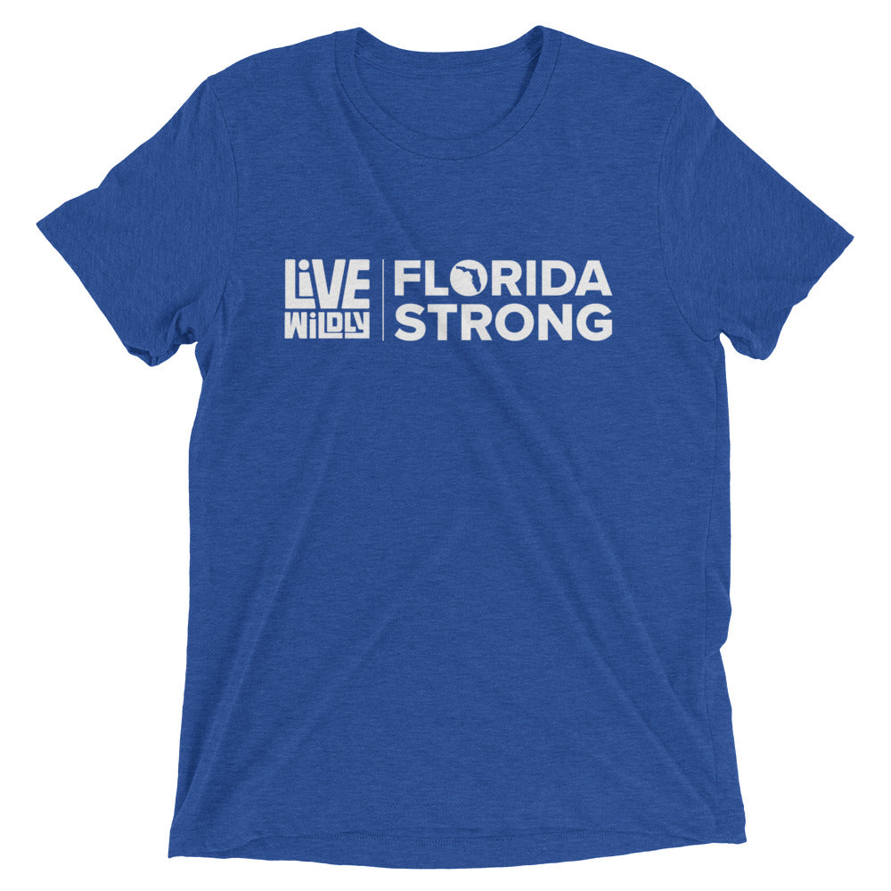 Florida Strong - Unisex Triblend Tee - Royal Front - Live Wildly