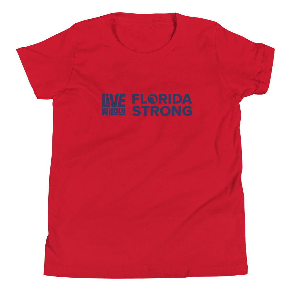 Florida Strong - Youth Tee - Red Front - Live Wildly