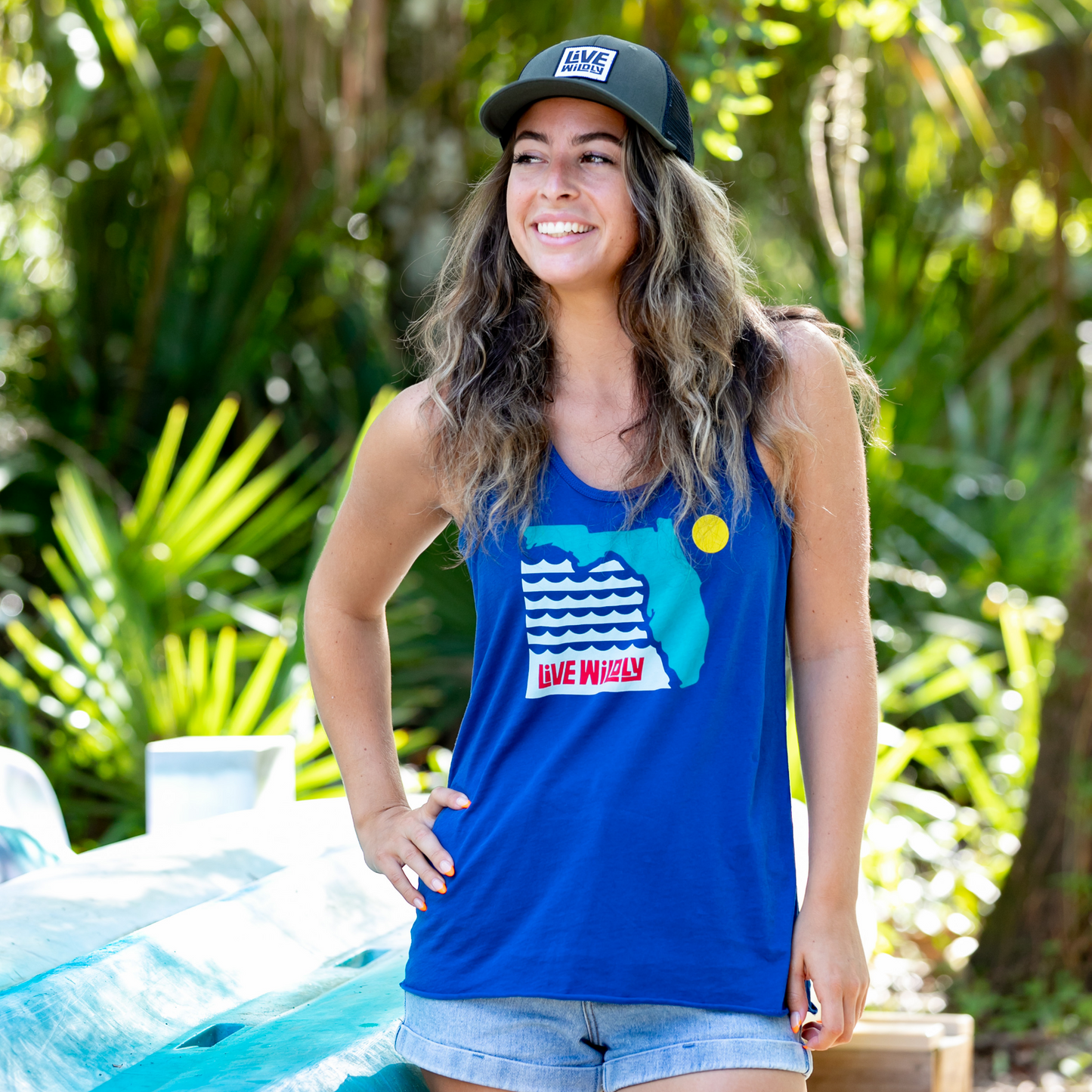 Live Wildly Florida Tank - Royal - On Traveler - Live Wildly