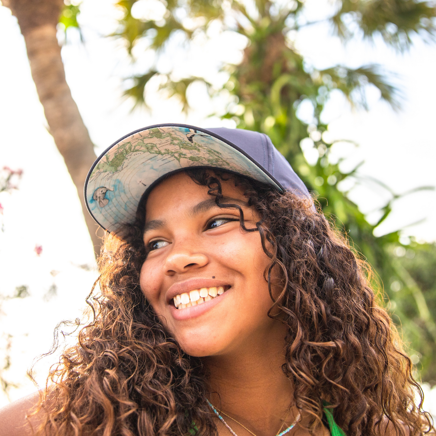 Live Wildly Map Snapback - On Happy Person - Live Wildly