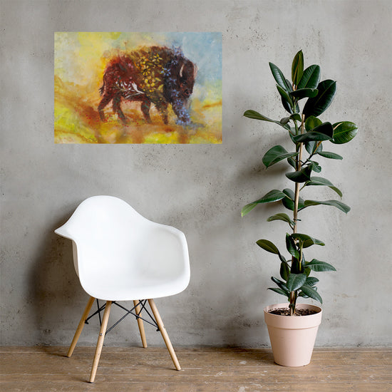 Bison Larger Format Poster by Deborah Mitchell - Live Wildly 