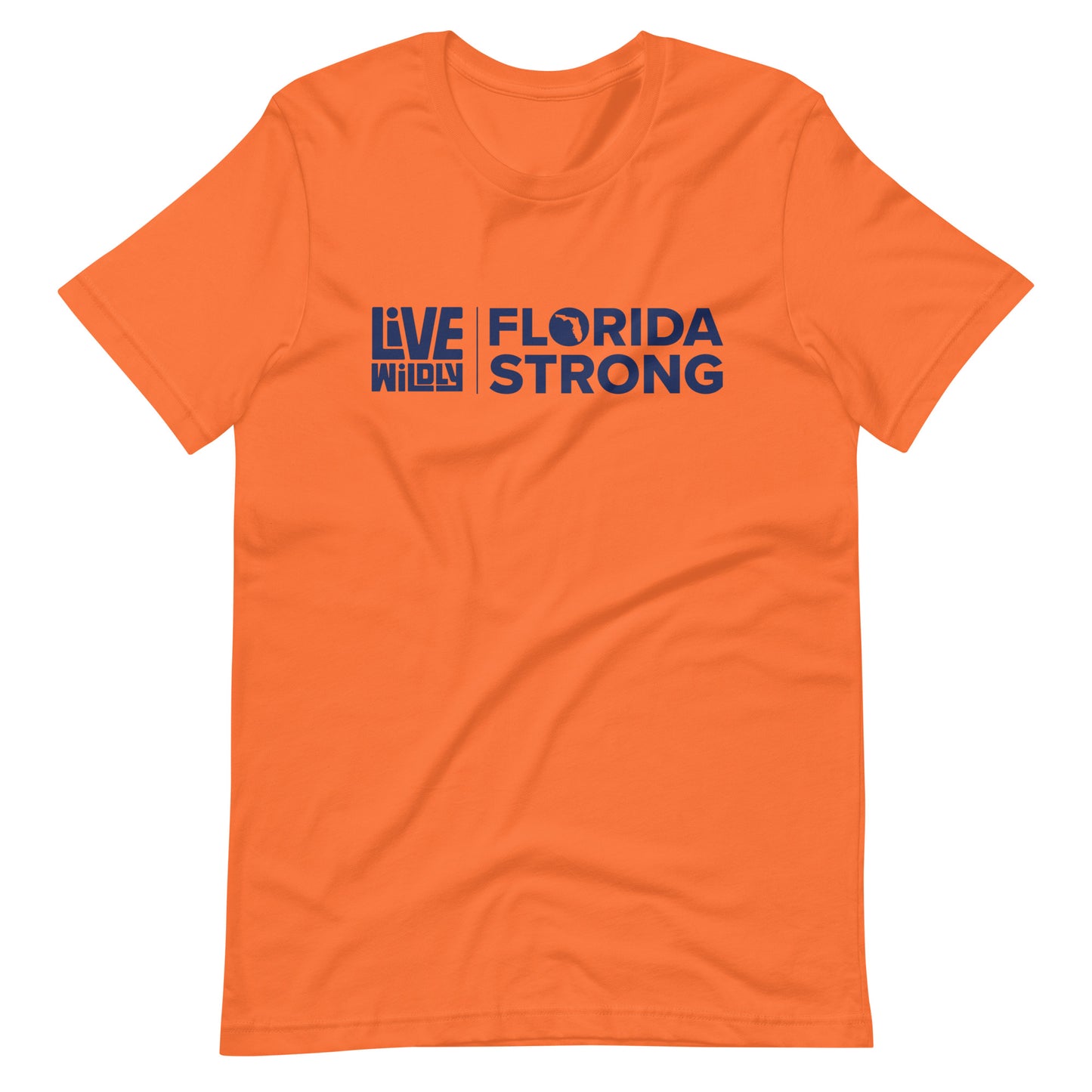 Load image into Gallery viewer, Florida Strong - Unisex Cotton Tee -Orange Front - Live Wildly 
