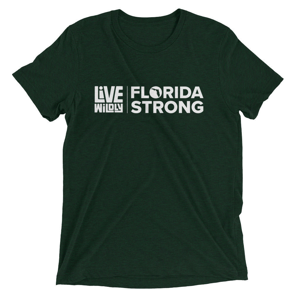 Load image into Gallery viewer, Florida Strong - Unisex Triblend Tee - Emerald Front - Live Wildly 
