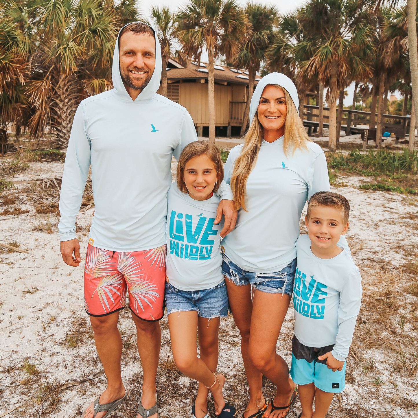 Live Wildly Toddler UPF 50+ Performance Shirt - Spring Blue - Live Wildly 