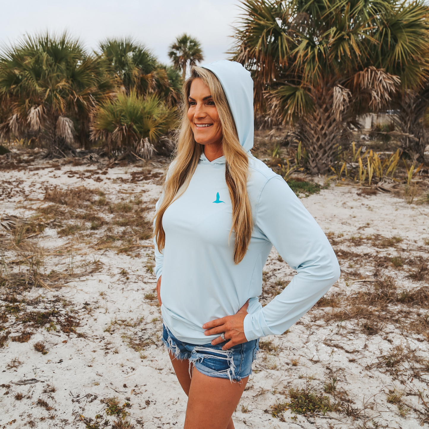 Live Wildly Unisex UPF 50+ Performance Shirt - Spring Blue - Beach Styling - Live Wildly 