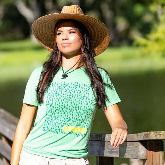 Load image into Gallery viewer, Live Wildly Unisex Tee – Green on Corridor Explorer -- Live Wildly 
