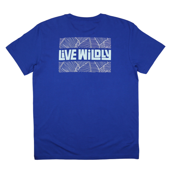 Load image into Gallery viewer, Live Wildly Unisex Tee – Royal - Back Isolated -Live Wildly 
