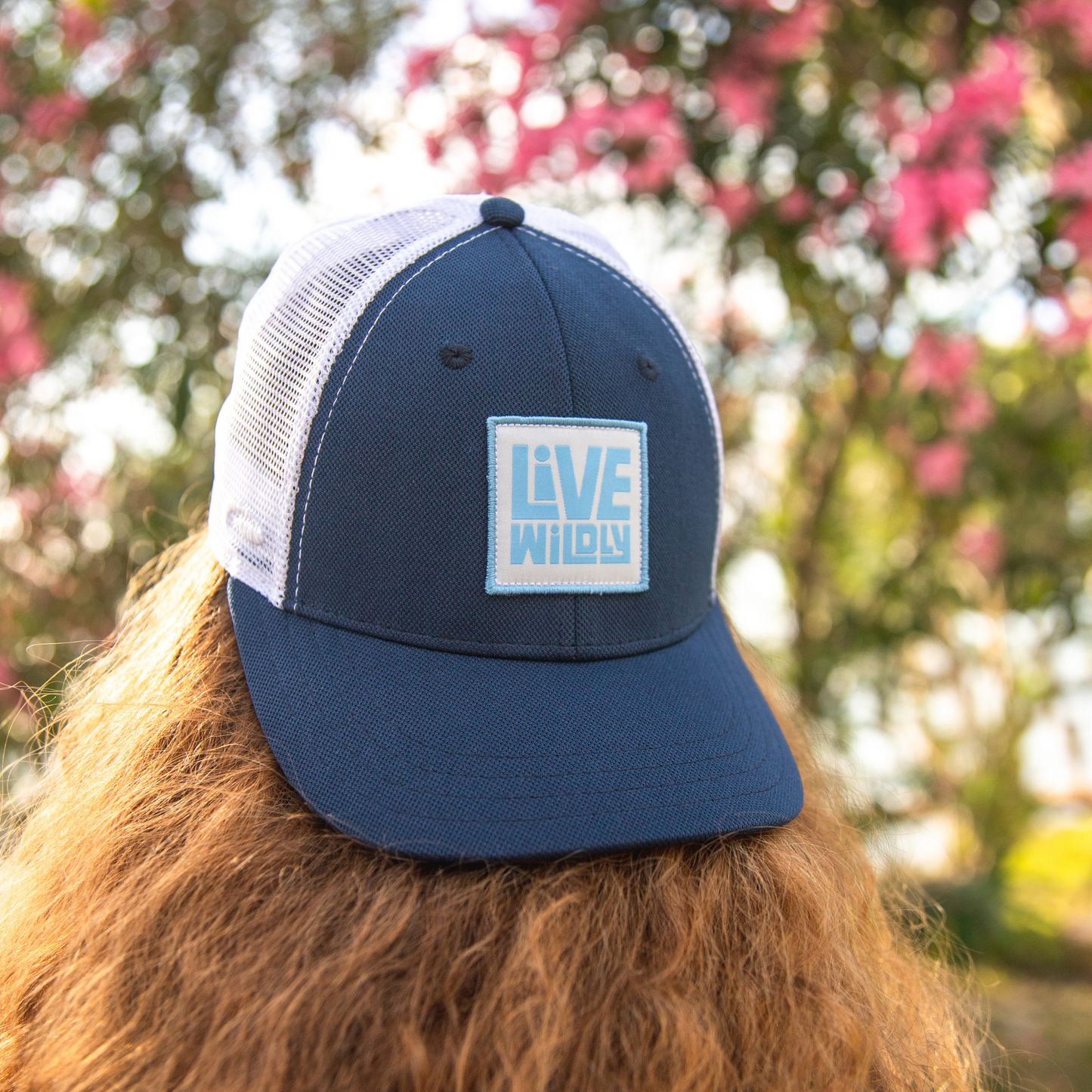 Live Wildly Trucker - Navy Backwards -  Live Wildly 