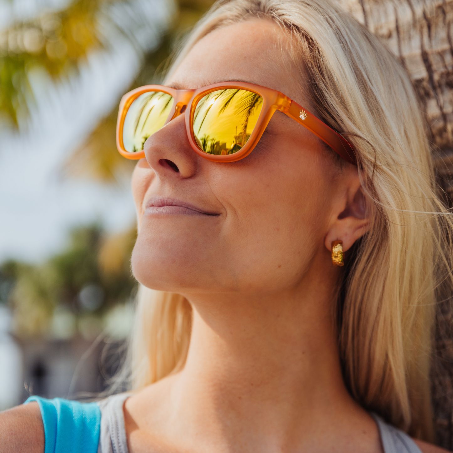 Live Wildly Polarized Sunglasses - Orange Pair on Happy Traveler -Live Wildly 
