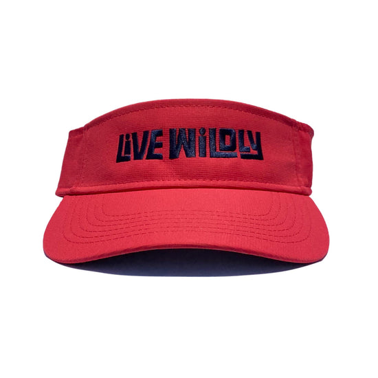 Live Wildly Performance Visors - Red  Isolated - Live Wildly 