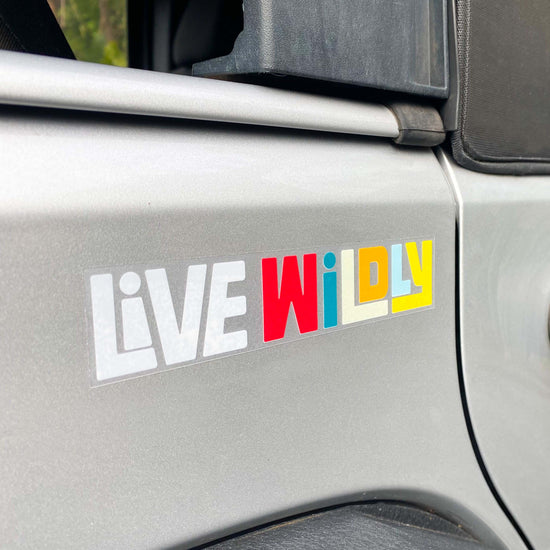 Live Wildly Clear Stickers - On Side Of Car -Live Wildly 