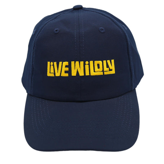 Load image into Gallery viewer, Live Wildly Performance Hats - Navy Isolated Front - Live Wildly 

