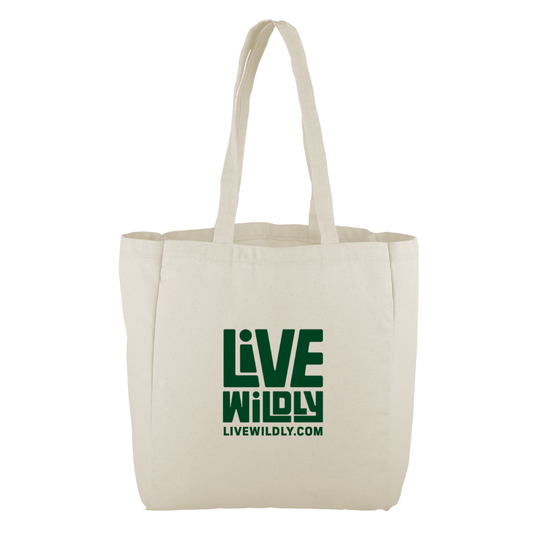 Live Wildly Reusable Tote Bag – Natural Canvas - Live Wildly 